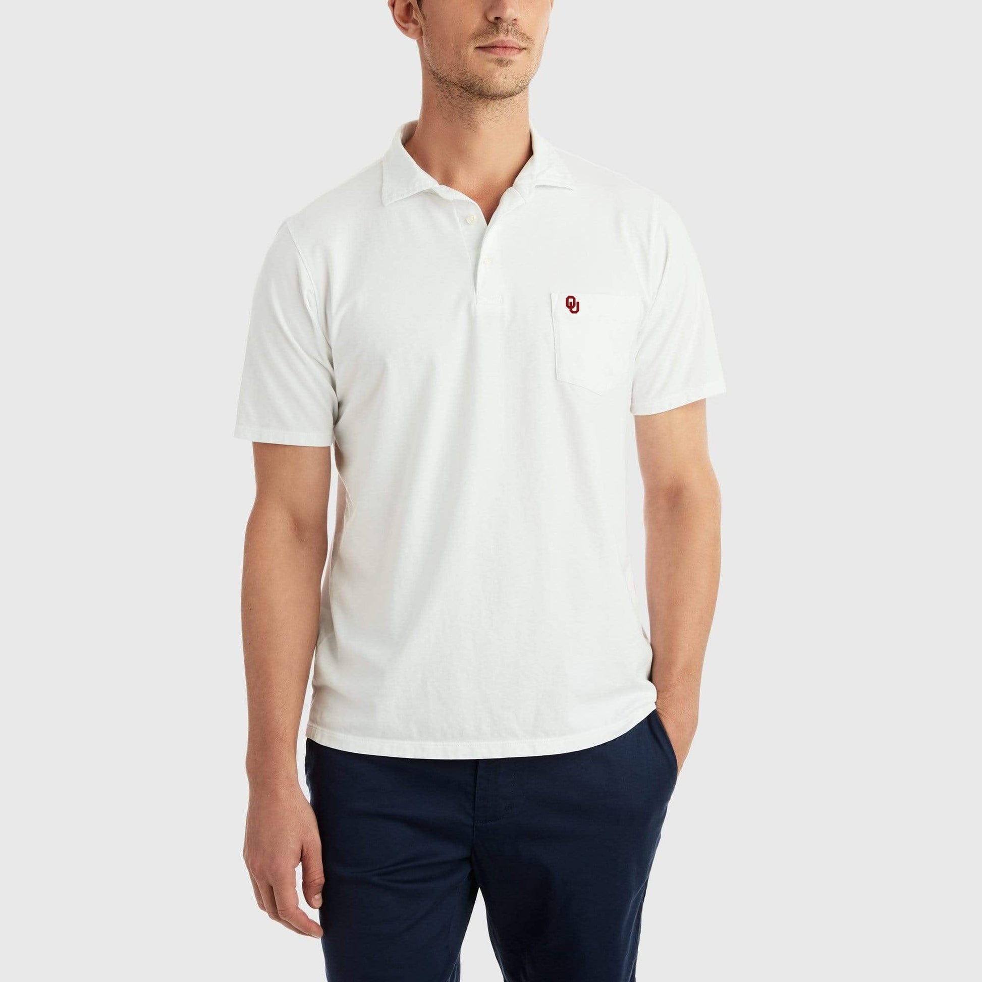 B.Draddy Clothing WHITE / SML Oklahoma | LIAM POLO | COLLEGIATE