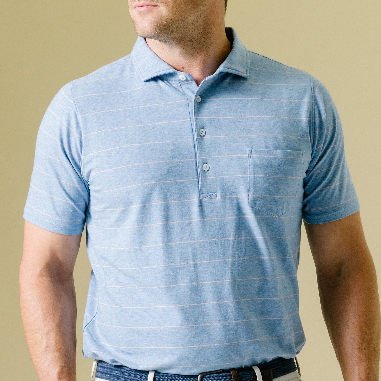 B.Draddy INDIGO HEATHER / SML MURPH POLO