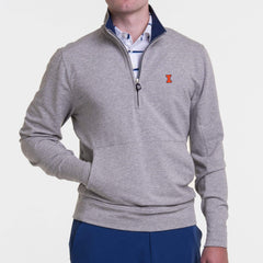 B.Draddy GREY HEATHER / SML ILLINOIS | RUSSEL QUARTER ZIP | COLLEGIATE