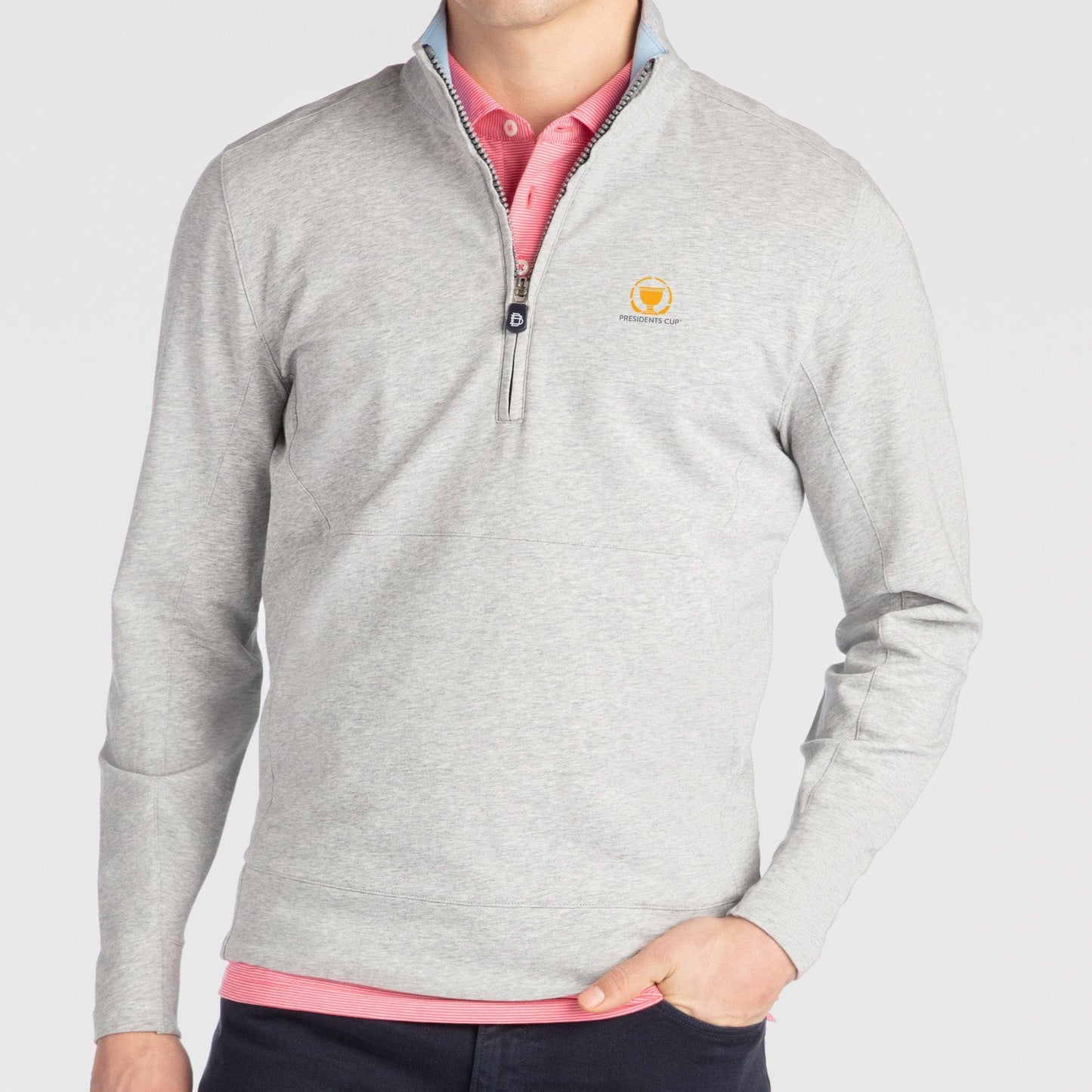 B.Draddy GREY HEATHER / SML 2024 PRESIDENTS CUP RUSSEL QUARTER ZIP