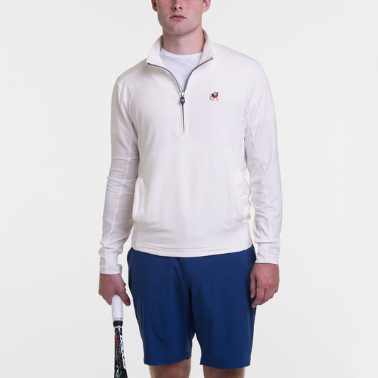 B.Draddy WHITE / SML UGA | DRADDY SPORT BLAIR HALF ZIP | COLLEGIATE