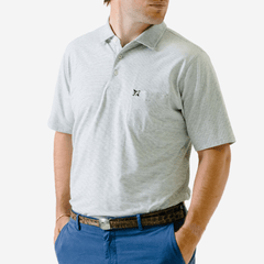 B.Draddy Clothing GREY HEATHER/WHITE / SML NORTHEASTERN | VIN POLO | COLLEGIATE