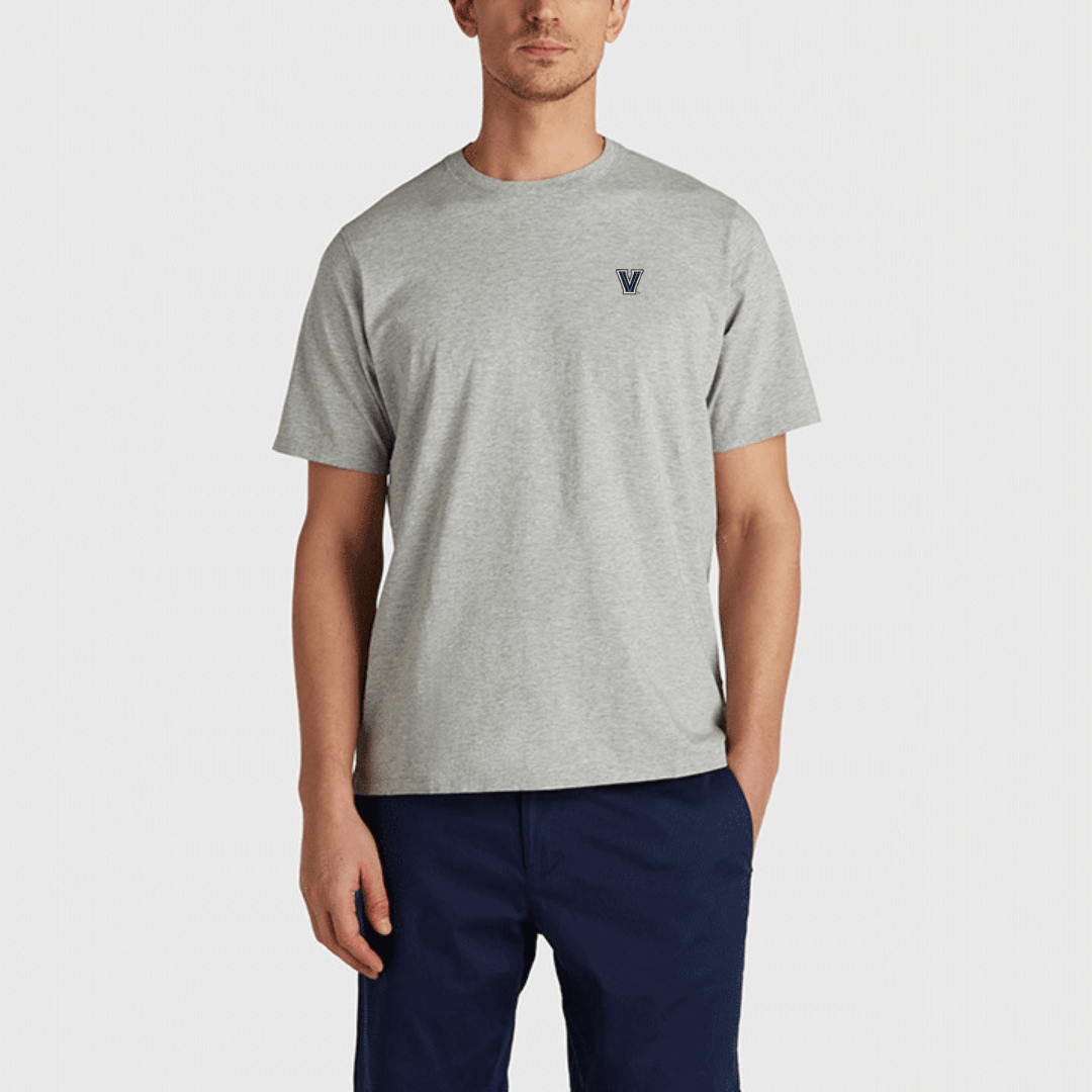 B.Draddy Clothing GREY HEATHER / SML VILLANOVA | DEWEY SHORT SLEEVE TEE | COLLEGIATE