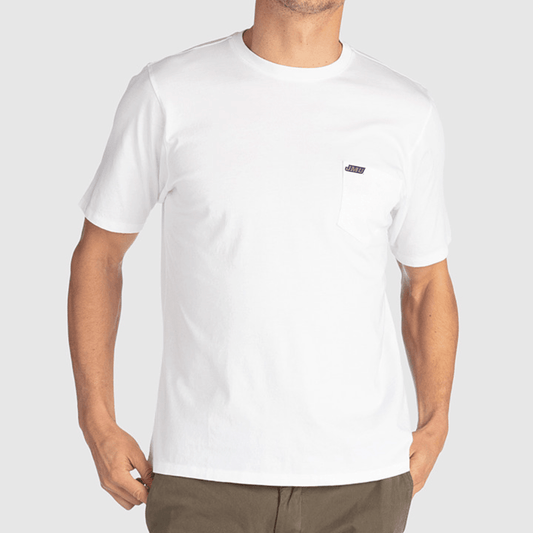 B.Draddy Clothing WHITE / SML JMU | DEWEY POCKET SHORT SLEEVE TEE | COLLEGIATE