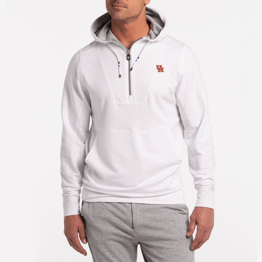 B.Draddy WHITE/GREY HEATHER / SML UNIVERSITY OF HOUSTON | THE PROCTOR HOODIE | COLLEGIATE