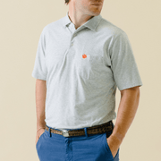 B.Draddy Clothing GREY HEATHER/WHITE / SML CLEMSON | VIN POLO | COLLEGIATE