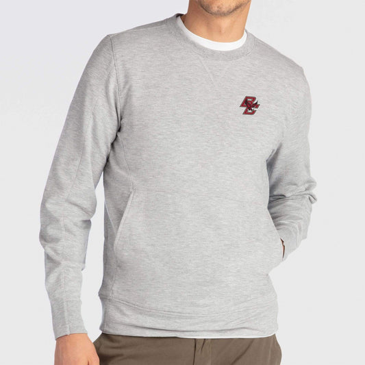 B.Draddy Clothing GREY HEATHER / SML Boston College RUSS CREWNECK