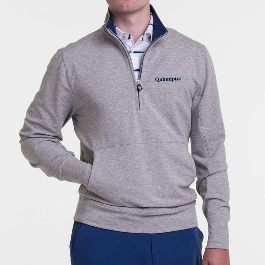 B.Draddy GREY HEATHER / SML QUINNIPIAC | RUSSEL QUARTER ZIP | COLLEGIATE