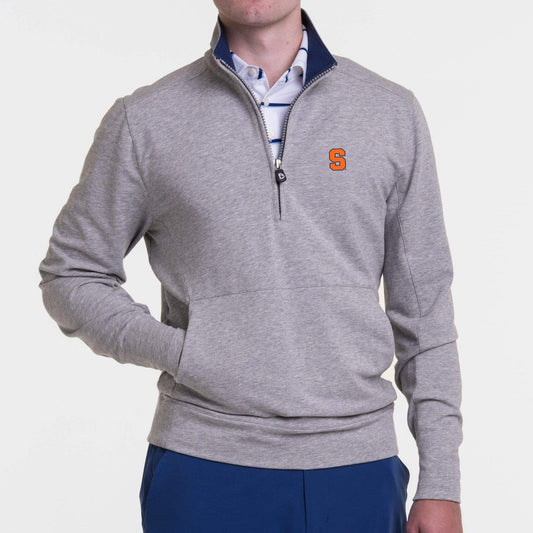 B.Draddy GREY HEATHER / SML SYRACUSE | RUSSEL QUARTER ZIP | COLLEGIATE