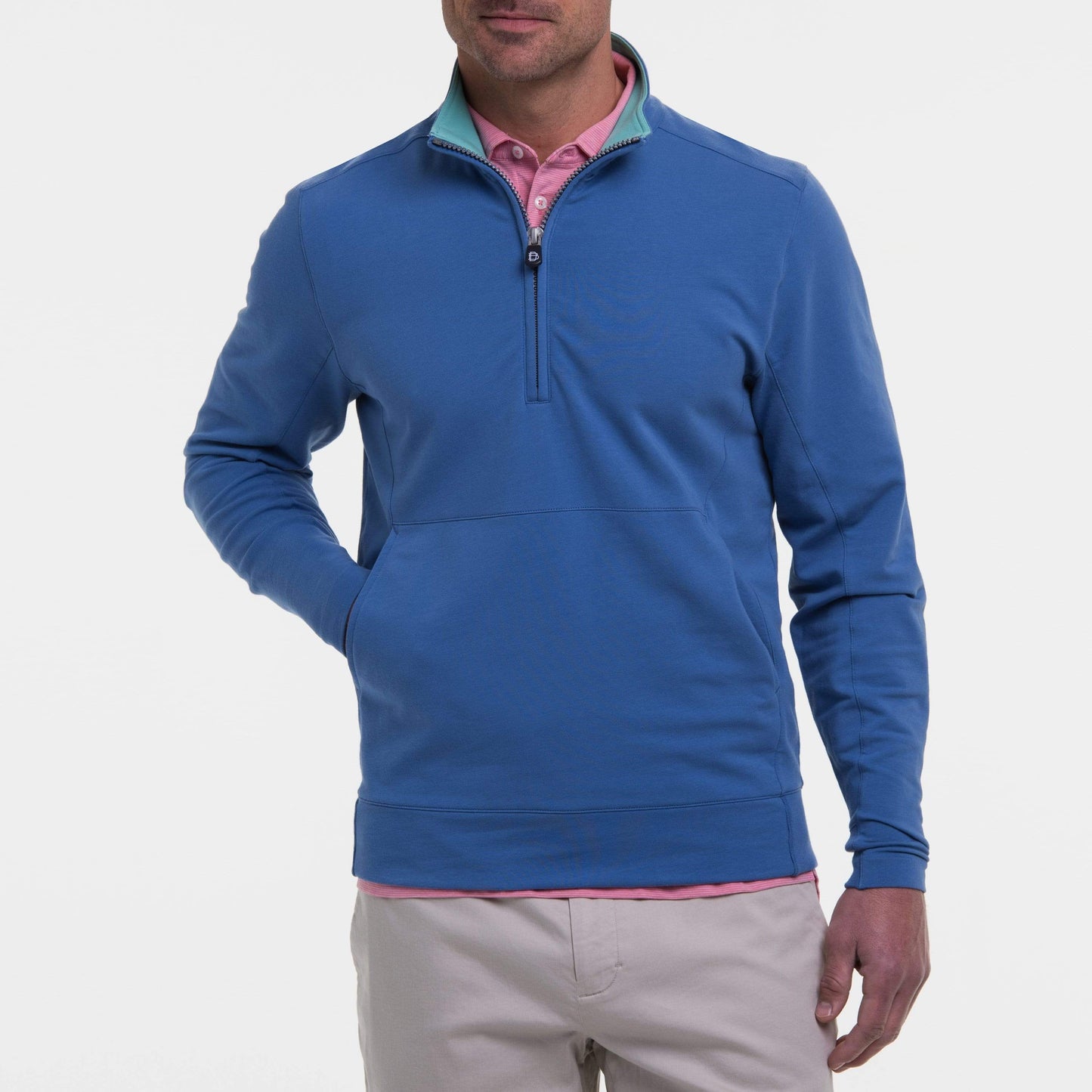 B.Draddy INDIGO/BAHAMA / SML RUSSEL QUARTER ZIP