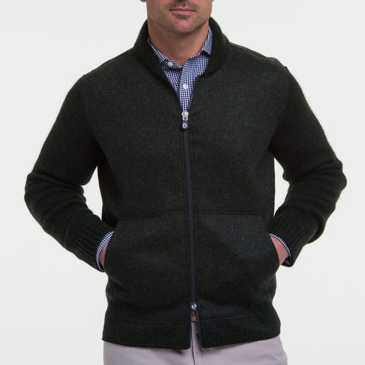 B.Draddy ROLLING ROCK HEATHER / SML ALPACA FULL ZIP