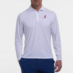 B.Draddy WHITE / SML Alabama DRADDY SPORT LEE LONG-SLEEVE POLO