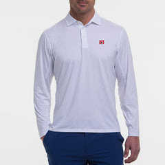 B.Draddy WHITE / SML BOSTON UNIVERSITY | DRADDY SPORT LEE LONG-SLEEVE POLO | COLLEGIATE